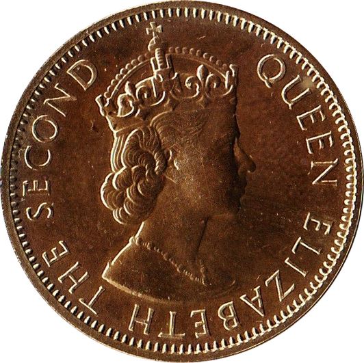 Jamaica Coin | 1 Penny Coin | Queen Elizabeth II | KM42 | 1969