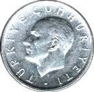 Turkey | Turkish 1 Lira Coin | President Mustafa Kemal Ataturk | Moon Star | KM990 | 1982