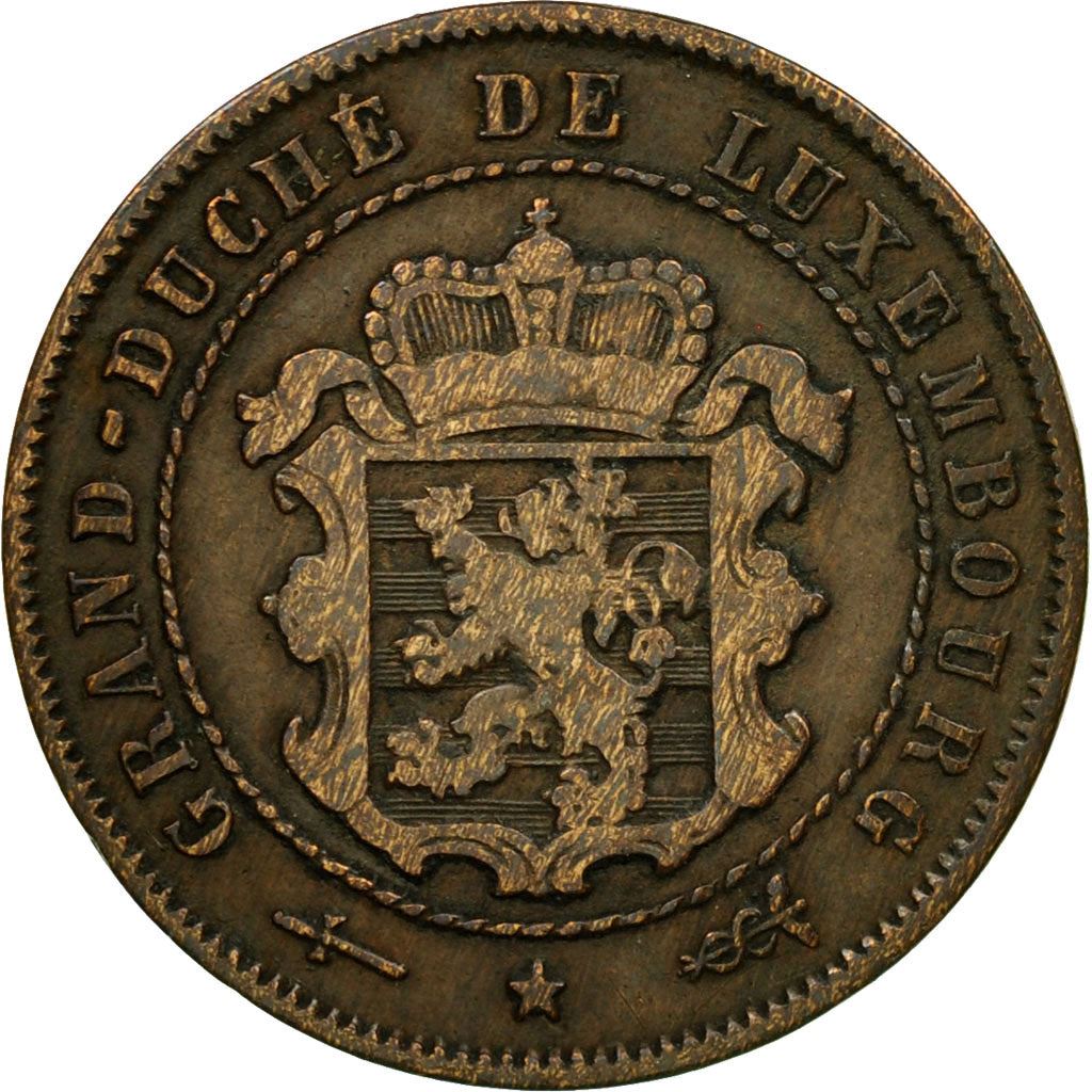 Luxembourg Coin Luxembourger 2.5 Centimes Coin | Willem III | Adolphe | Guillaume IV | KM21 | 1854 - 1908