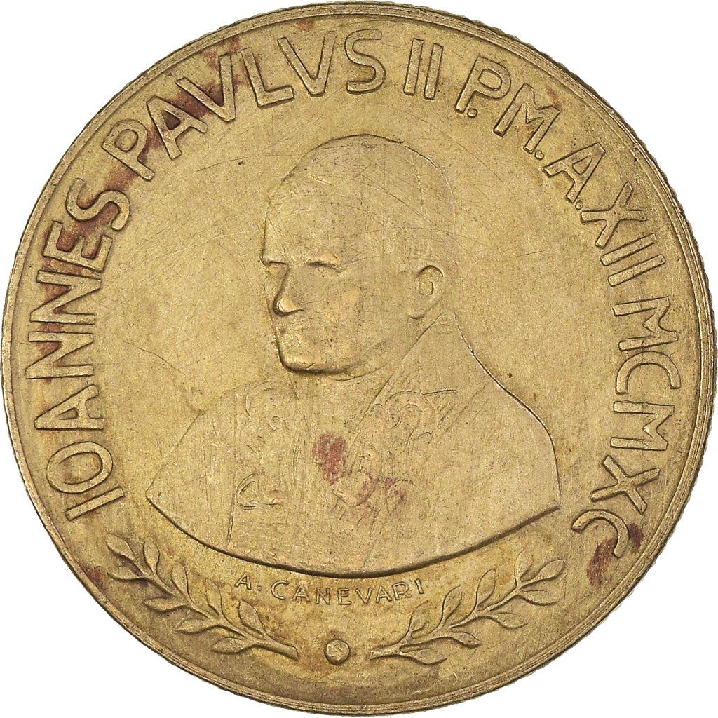 Vatikanstaten | 200 Lire-mønt | Johannes Paul II | Km:224 | 1990