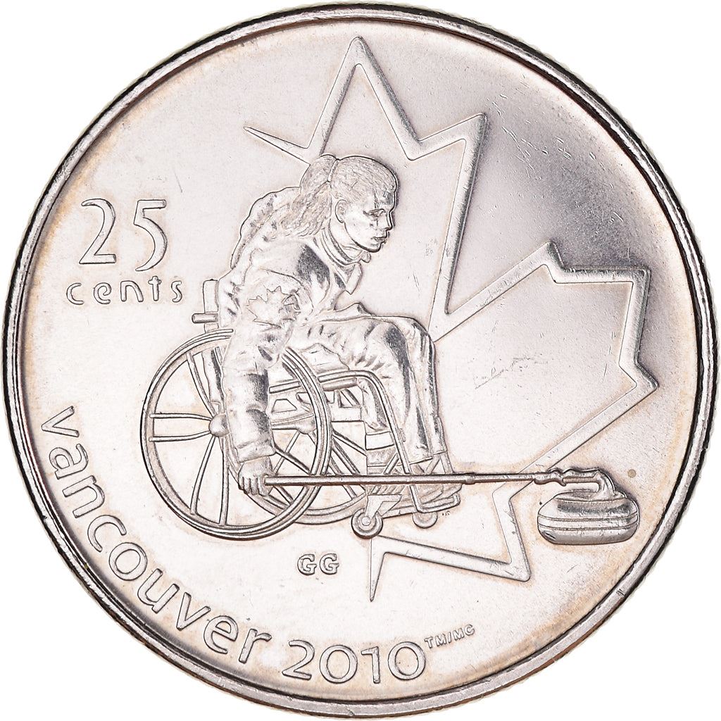 Canada | 25 Cents Coin | Nickel plated steel | Wheelchair Curling | KM:684 | 2007
