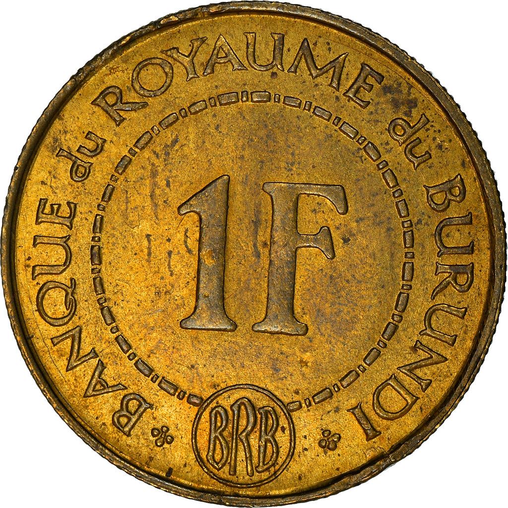 Burundi | 1 Franc Coin | Coat of arms | Km:6 | 1965