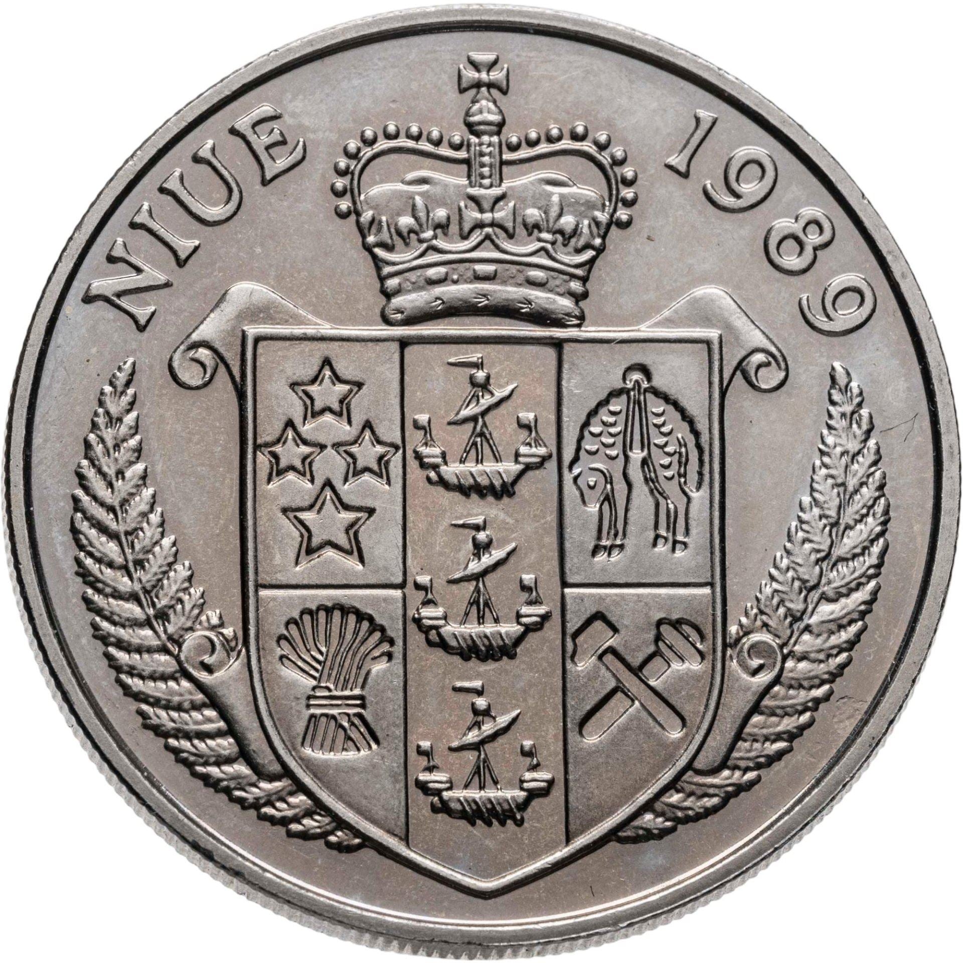 Niue | 5 Dollars Coin | Davis Cup | Km:24 | 1989