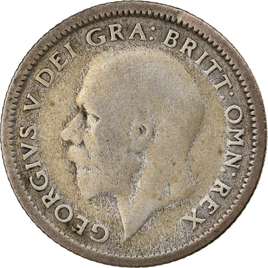 United Kingdom | 6 Pence Coin | George V | Km:828 | 1926 - 1927