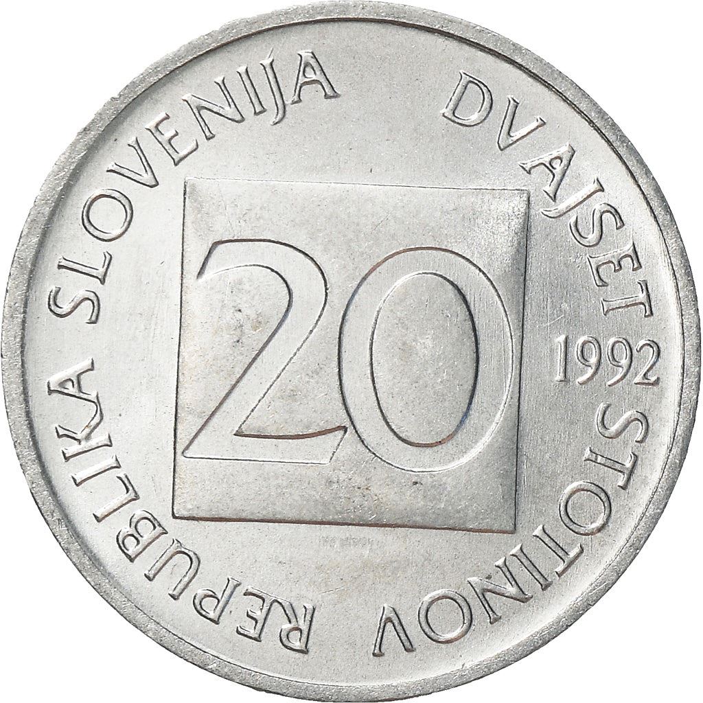 Slovenia | 20 Stotinov Coin | Owl | Km:8 | 1992 - 2006