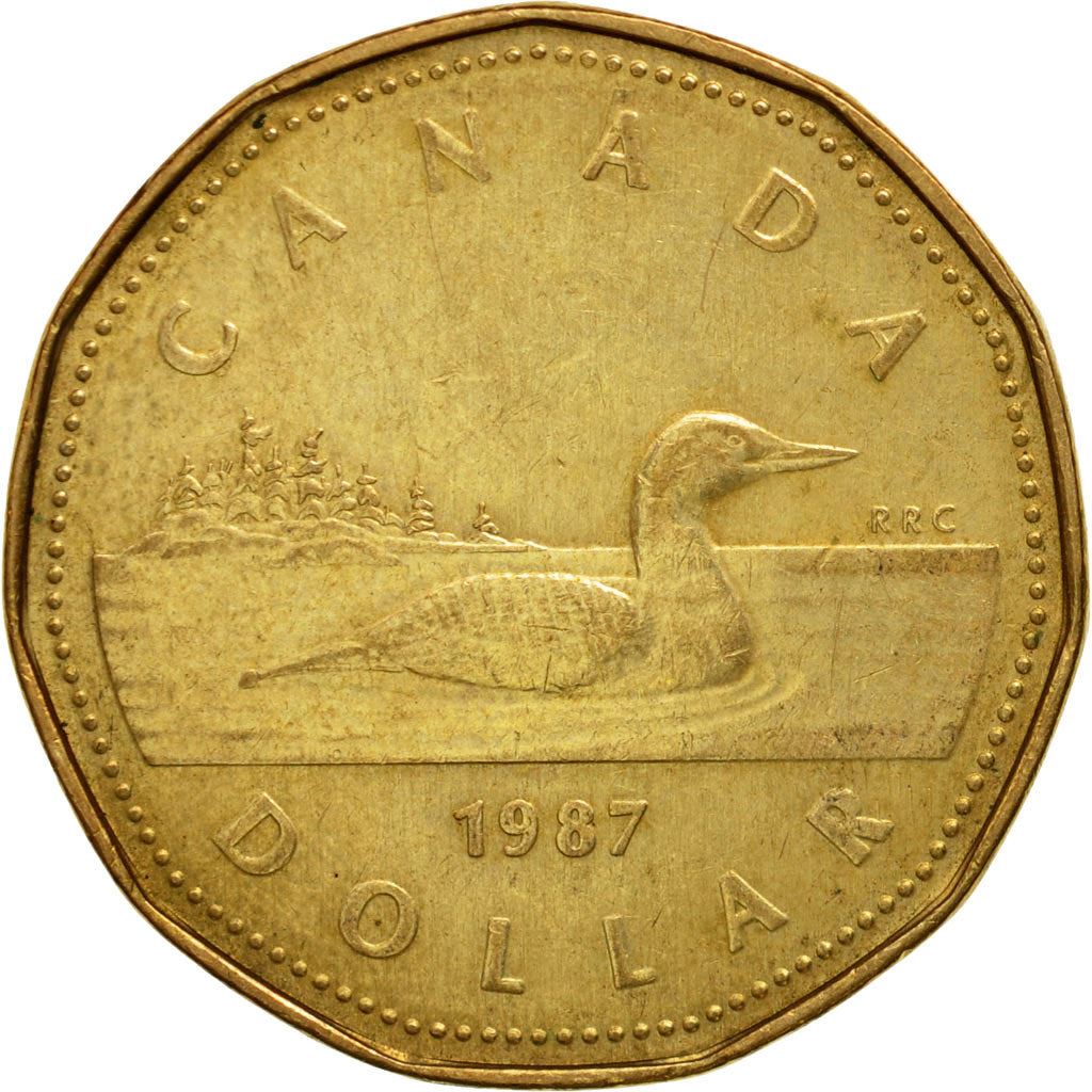 Canada | 1 Dollar Coin | Bronze plated nickel | 2nd portrait | KM:157 | 1987-1989