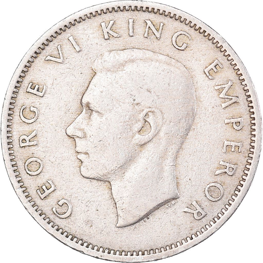 New Zealand | 1 Shilling Coin | George VI | Maori Warrior | Km:9A | 1947