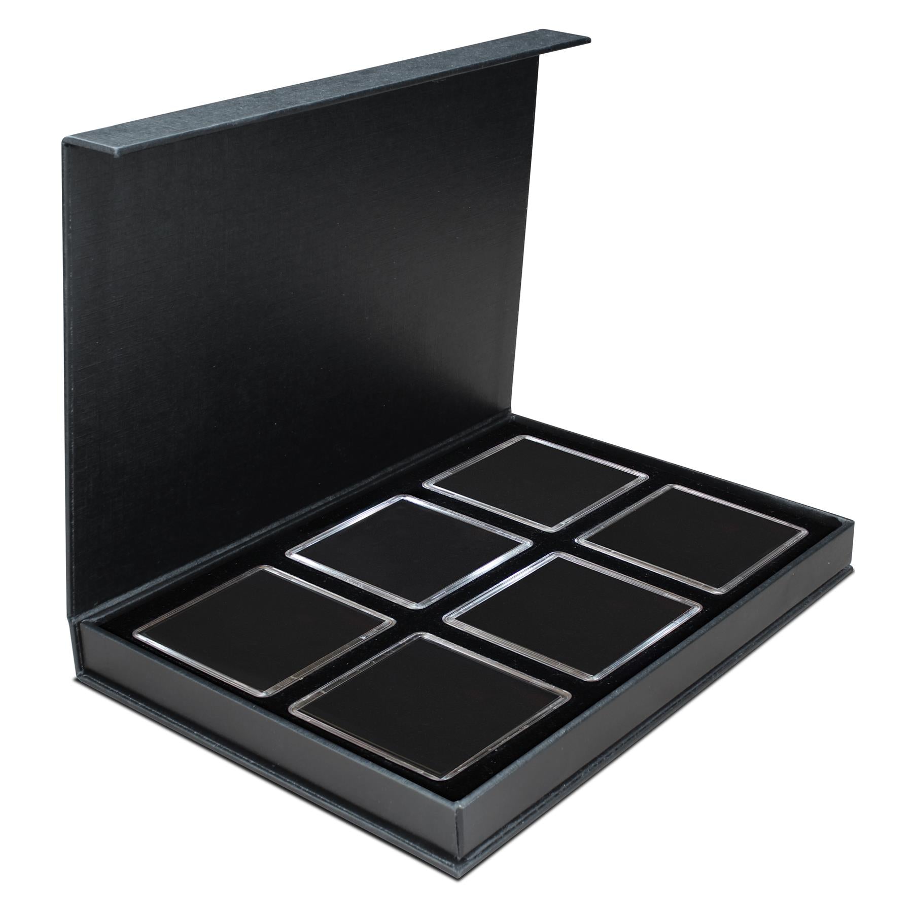 M-BOX Coin Box | Box for Presenting Coins in Square Capsules | 4 Sizes - XS to L | 12 Compartment Variations - 1 to 20