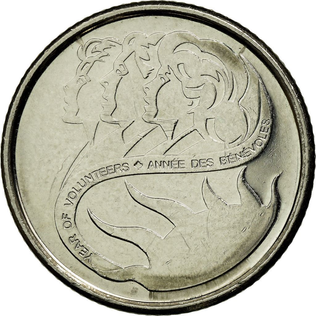 Canada | 10 Cents Coin | Volunteers | Nickel plated steel | KM:412 | 2001