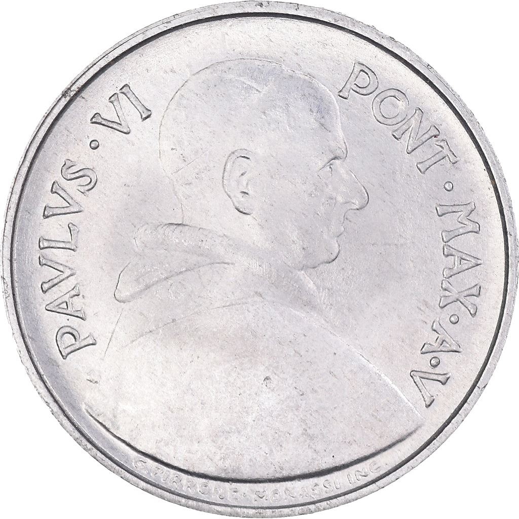 Vatican City | 5 Lire Coin | Paul VI | Km:94 | 1967