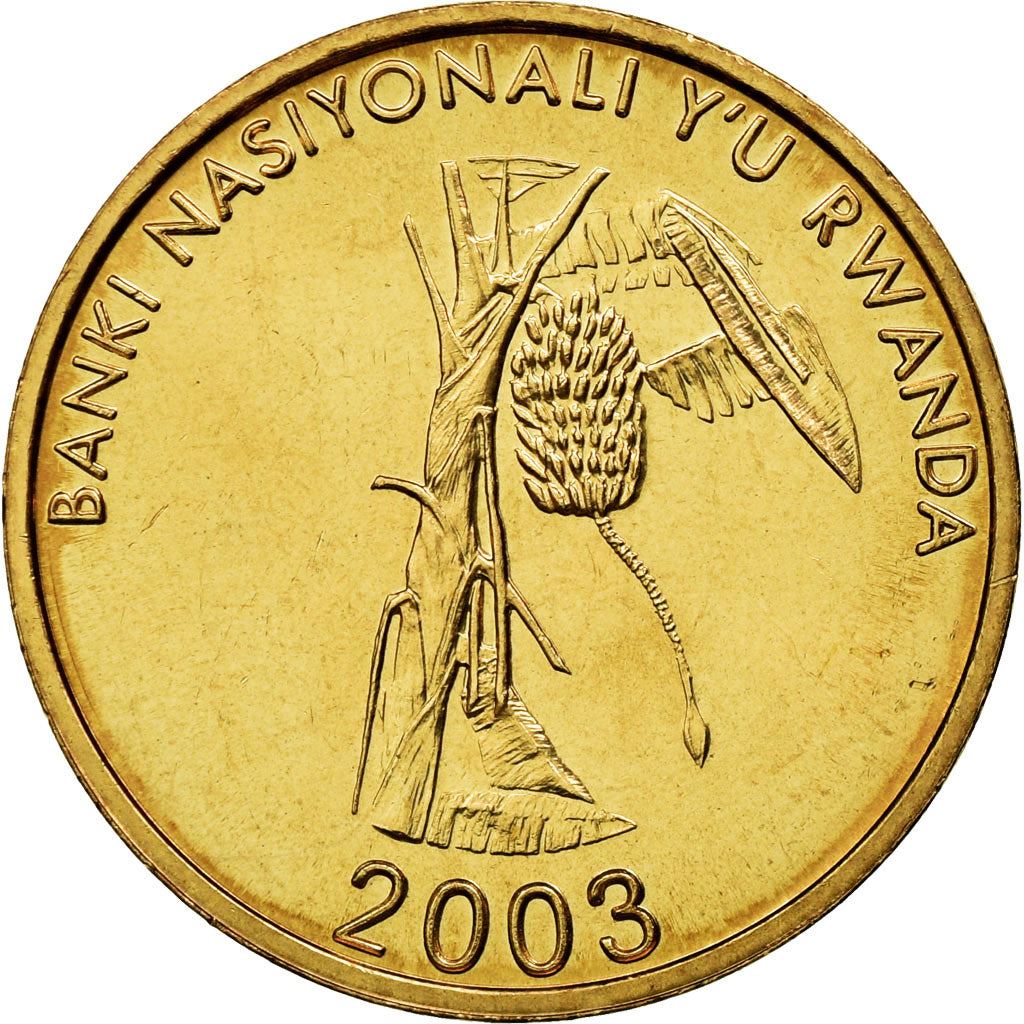 Rwanda | 10 Amafaranga Coin | Banana Tree | Km:24 | 2003
