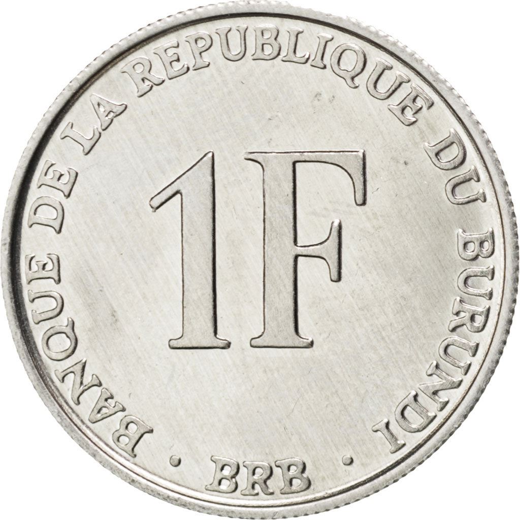 Burundi | 1 Franc Coin | National arms | Km:19 | 1976 - 2022