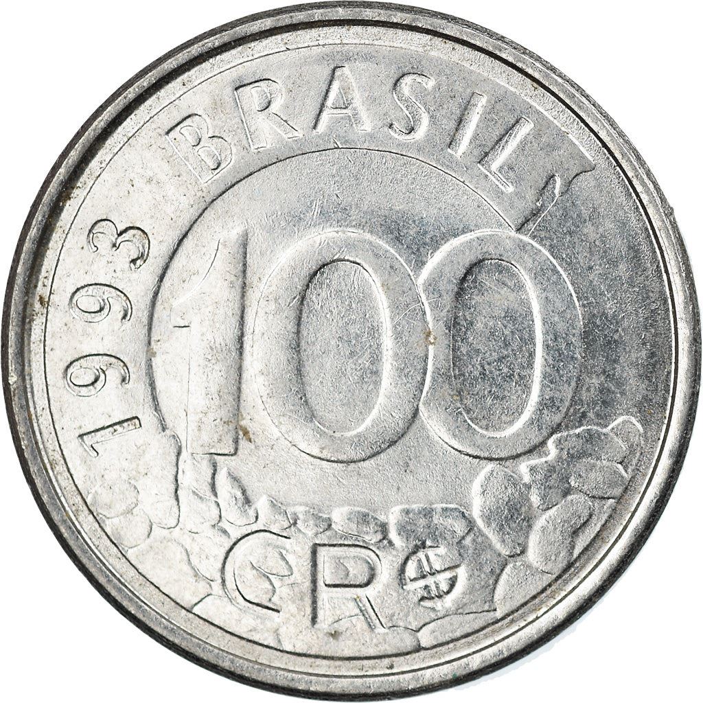Brazil | 100 Cruzeiros Reais Coin | Maned wolf | Km:630 | 1993 - 1994