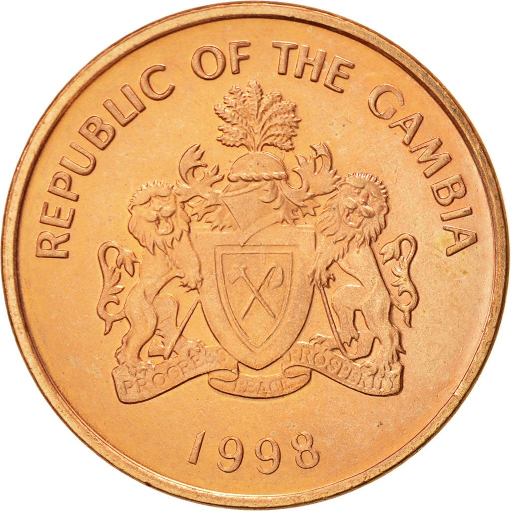 The Gambia | 5 Bututs Coin | Sailboat | Km:55 | 1998