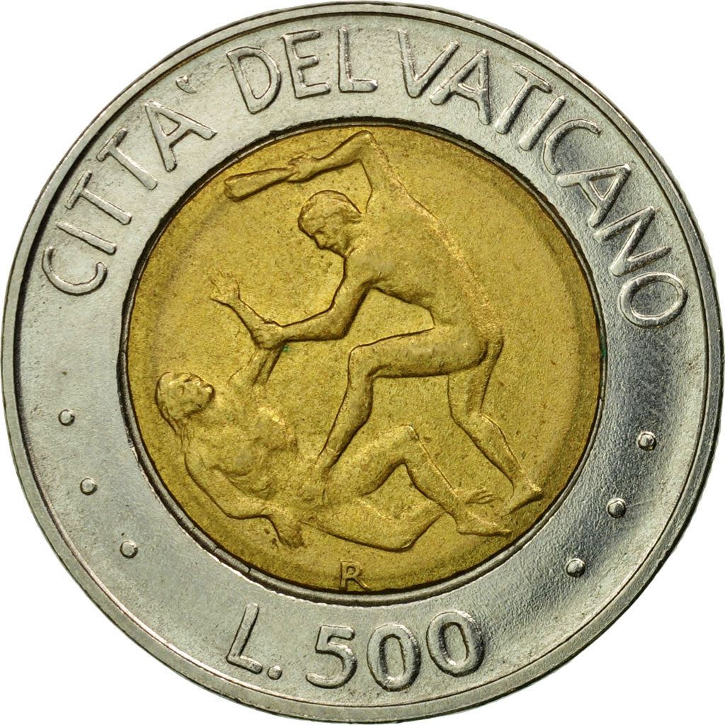 Watykan | Moneta 500 lirów | Kain zabijający Abla | Km:267 | 1995