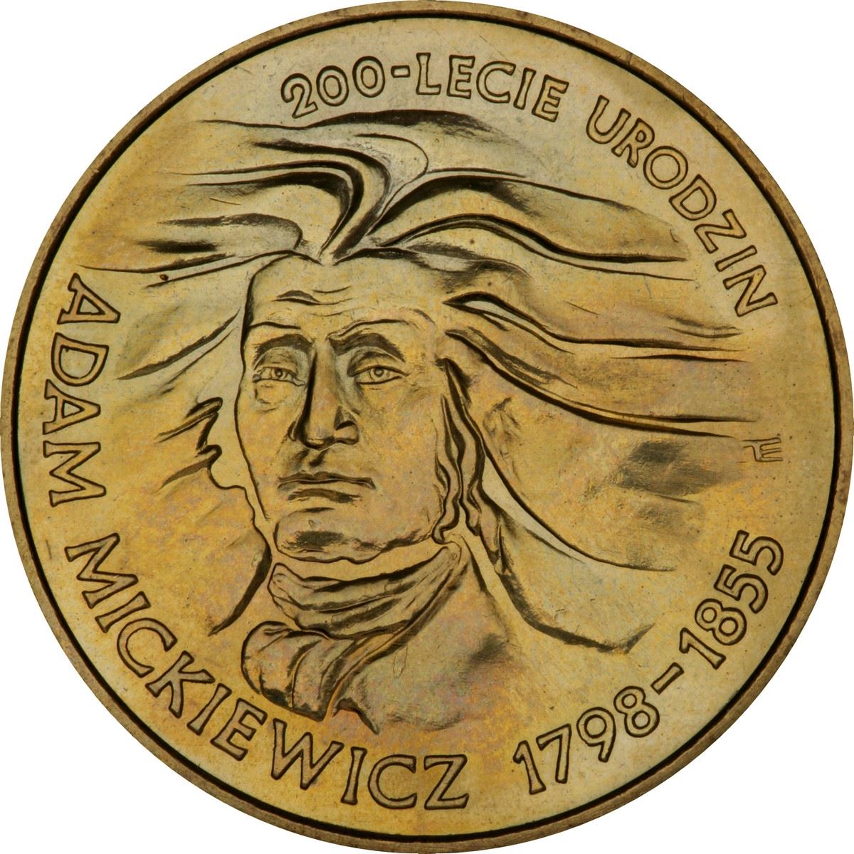 Poland | 2 Z?ote | Adam Mickiewicz | Eagle | KM352 | 1998