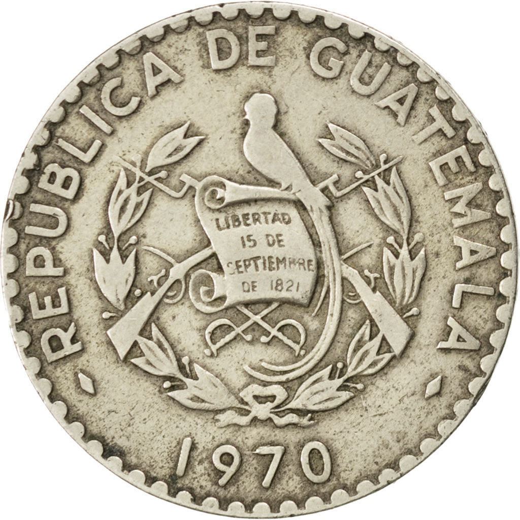 Guatemala | 25 Centavos Coin | Native bust | Km:269 | 1967 - 1970