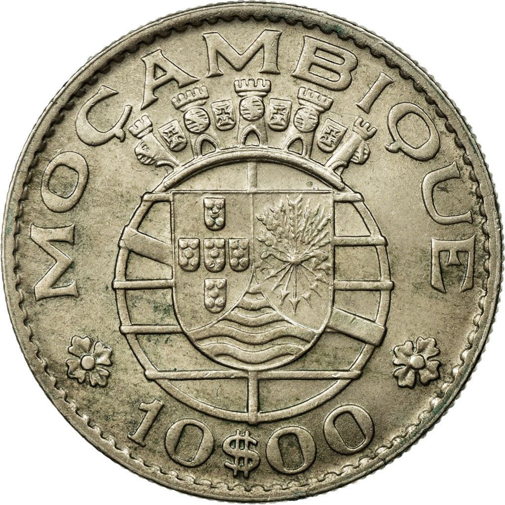 Mozambique 10 Escudos Coin | Military Order Of Christ | KM79b | 1968 - 1974