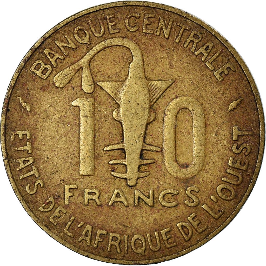 Western African States | 10 Francs Cfa Coin | Emblem of Central Bank | Gazelle | Km:1A | 1966 - 1981