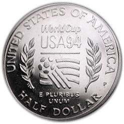 United States | 1/2 Dollar Coin | World Cup Soccer | Ball | KM246 | 1994