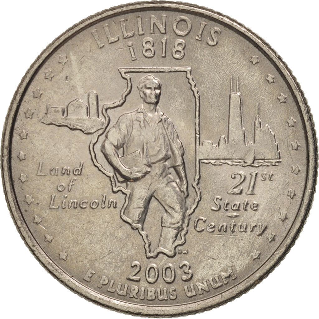 United States | 1/4 Dollar Coin | Abraham Lincoln | Km:343 | 2003