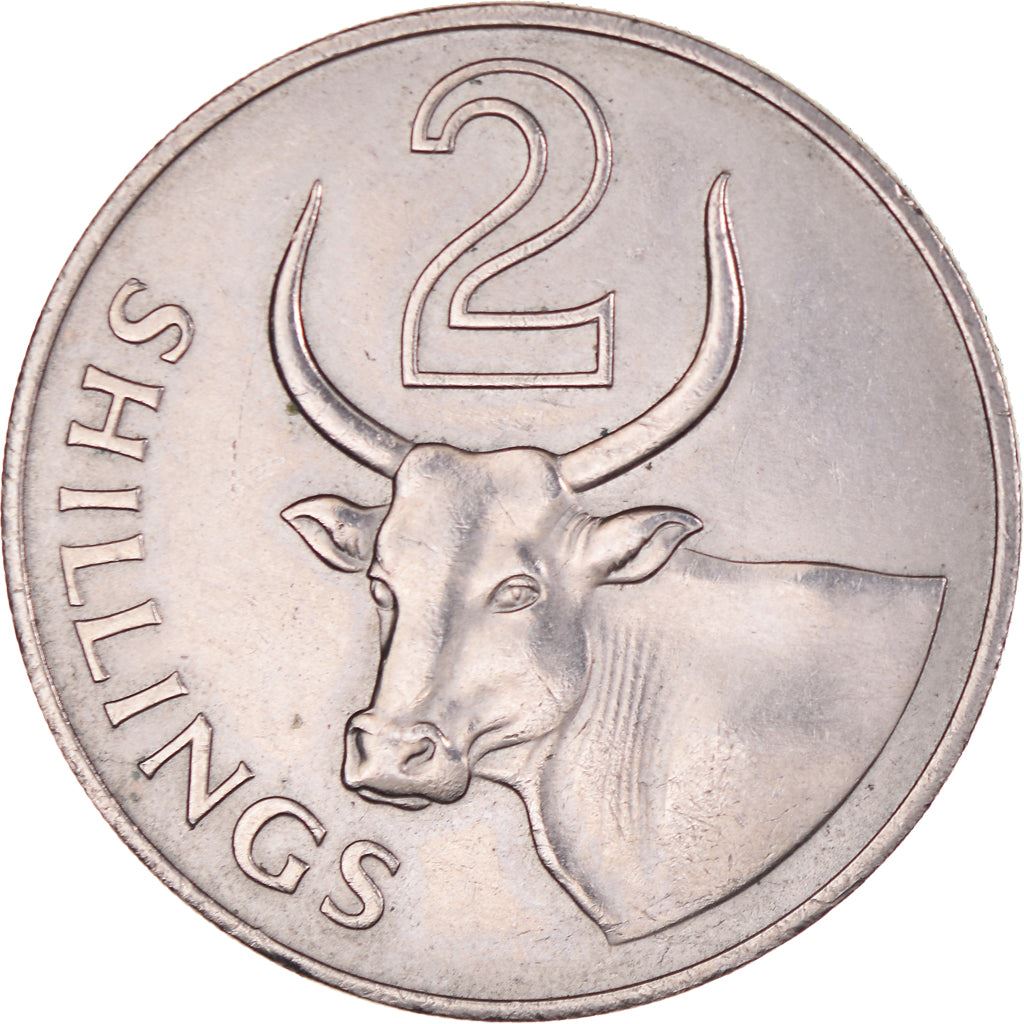 The Gambia | 2 Shillings Coin | African Ox | Km:5 | 1966