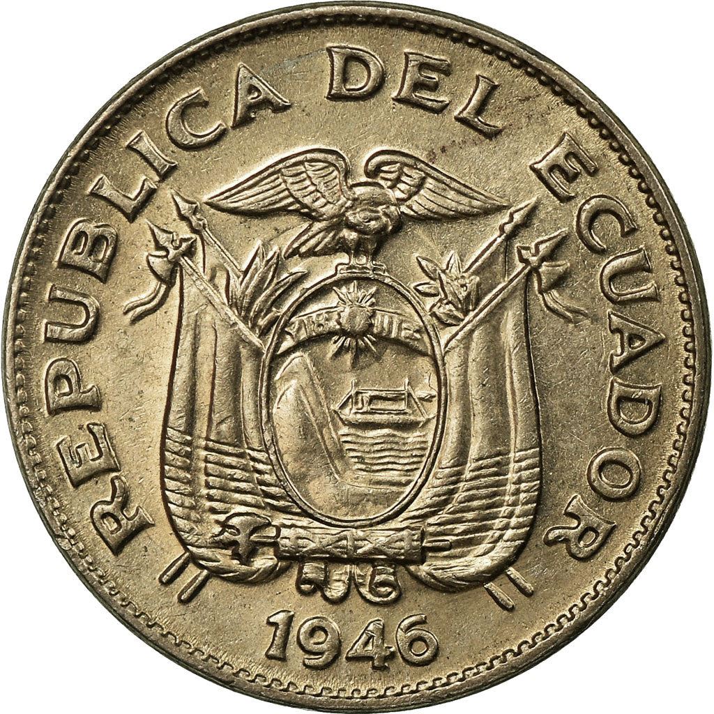 Ecuador | 5 Centavos Coin | Copper-nickel | Wreath | KM:75b | 1946
