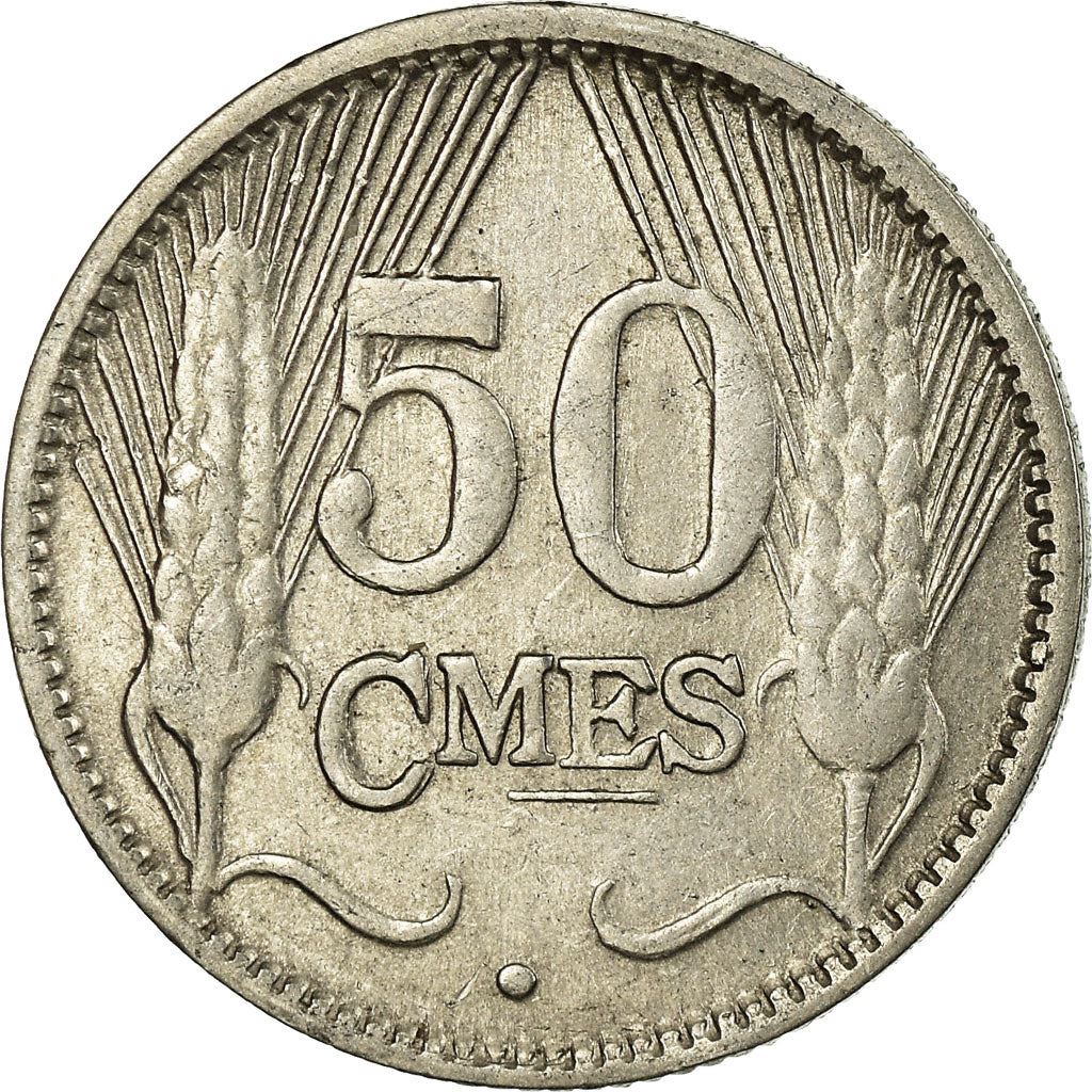 Luxembourg | 50 Centimes Coin | Helmeted man | Km:43 | 1930