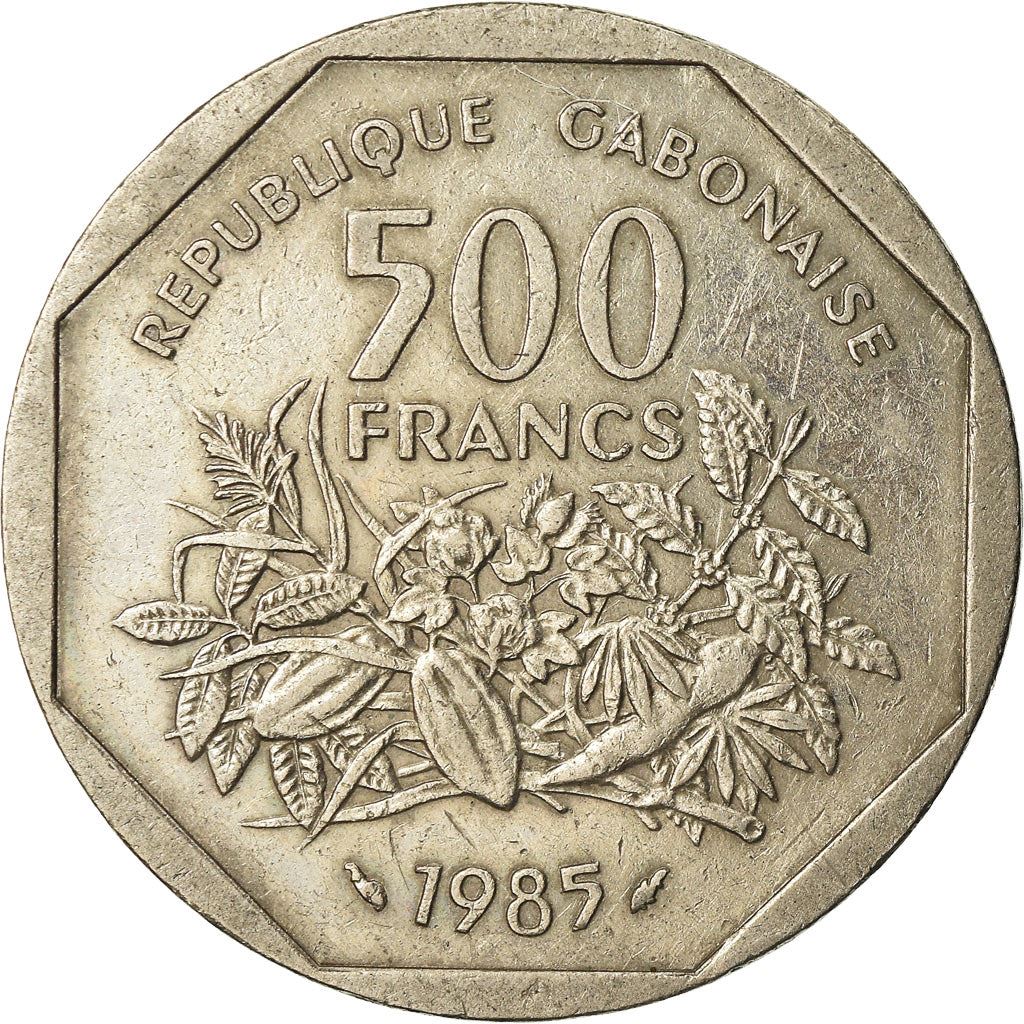 Gabon | 500 Francs Coin | Copper-Nickel | Fruit | Km:14 | 1985