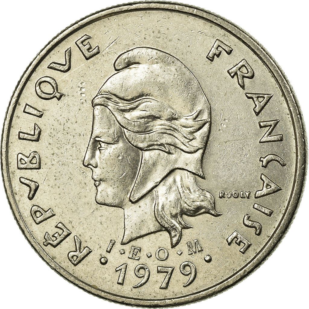 New Hebrides | 10 Francs Coin | Marianne | Native Mask | Snails | Km:2.2 | 1973 - 1982