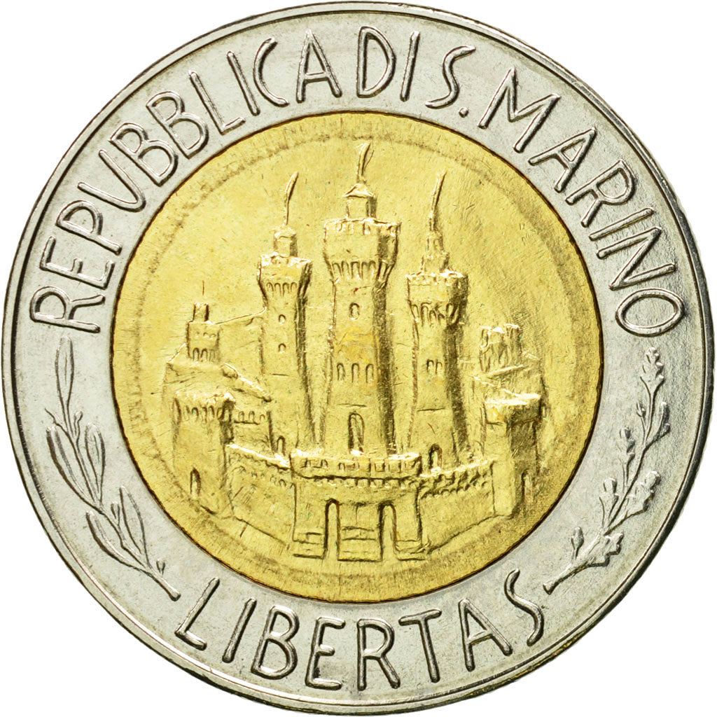 San Marino | 500 Lire Coin | Albert Einstein | Km:167 | 1984