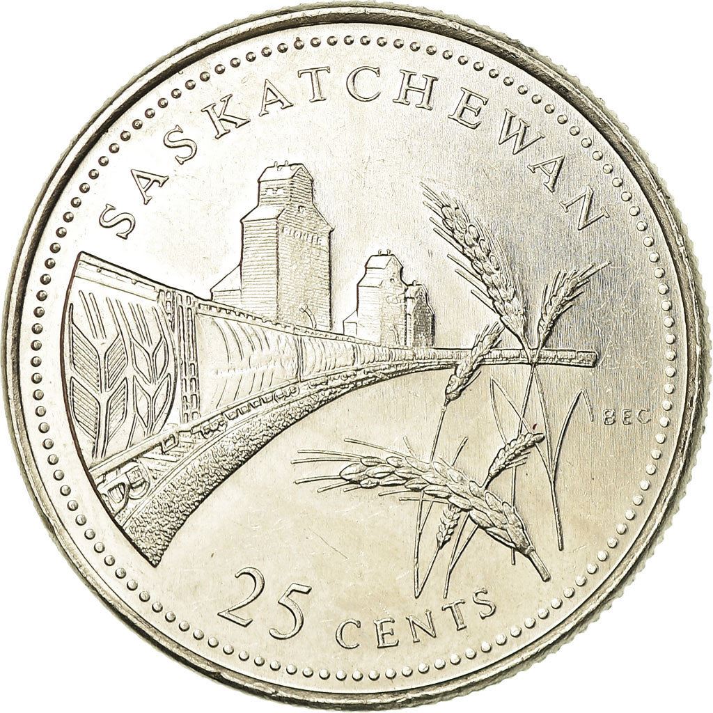Canada | 25 Cents Coin | Saskatchewan | Nickel | KM:233 | 1992