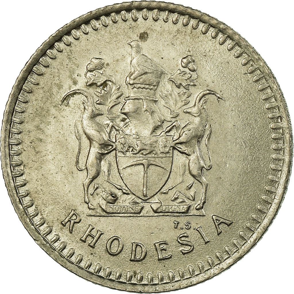 Rhodesia | 5 Cents Coin | Antelopes | Lily | Km:13 | 1975 - 1977