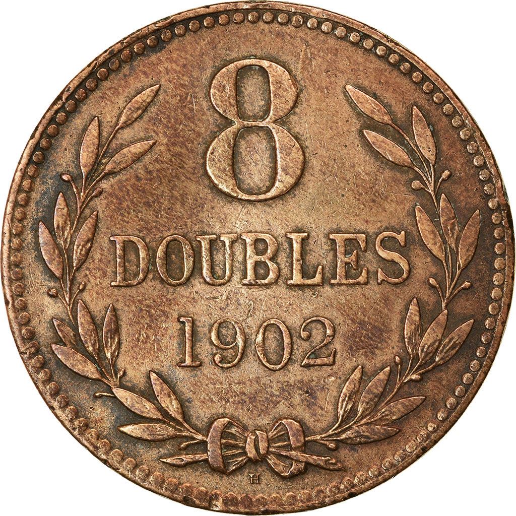 Guernsey 8 Doubles Coin | KM7 | 1864 - 1911