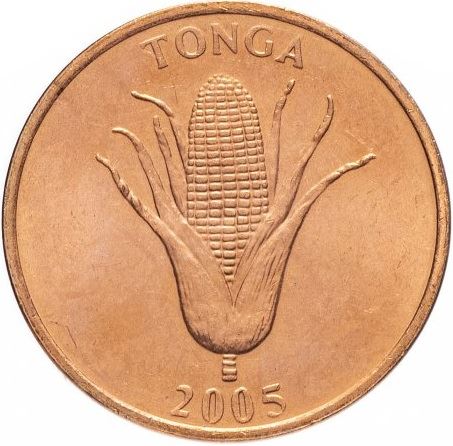 Tonga | 1 Seniti Coin | Corn | Vanilla | FAO | Km:66A | 2002 - 2005