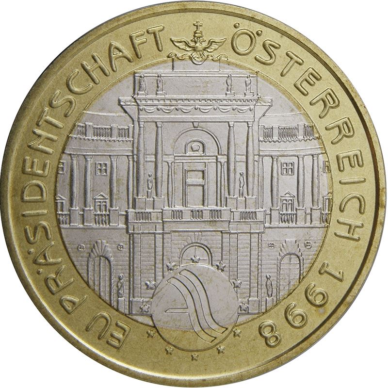 Austria 50 Schilling Coin | Austrian EU Presidency | KM3050 | 1998