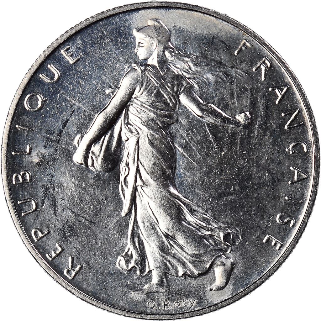 French 1 Franc Coin | Signature D'AP. O.ROTY | proof | KM925.2 | France | 1991 - 2001