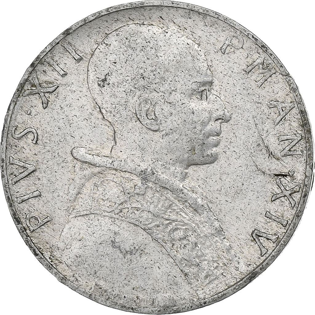 Vatican City | 5 Lire Coin | Pius XII | Km:51 | 1951 - 1958