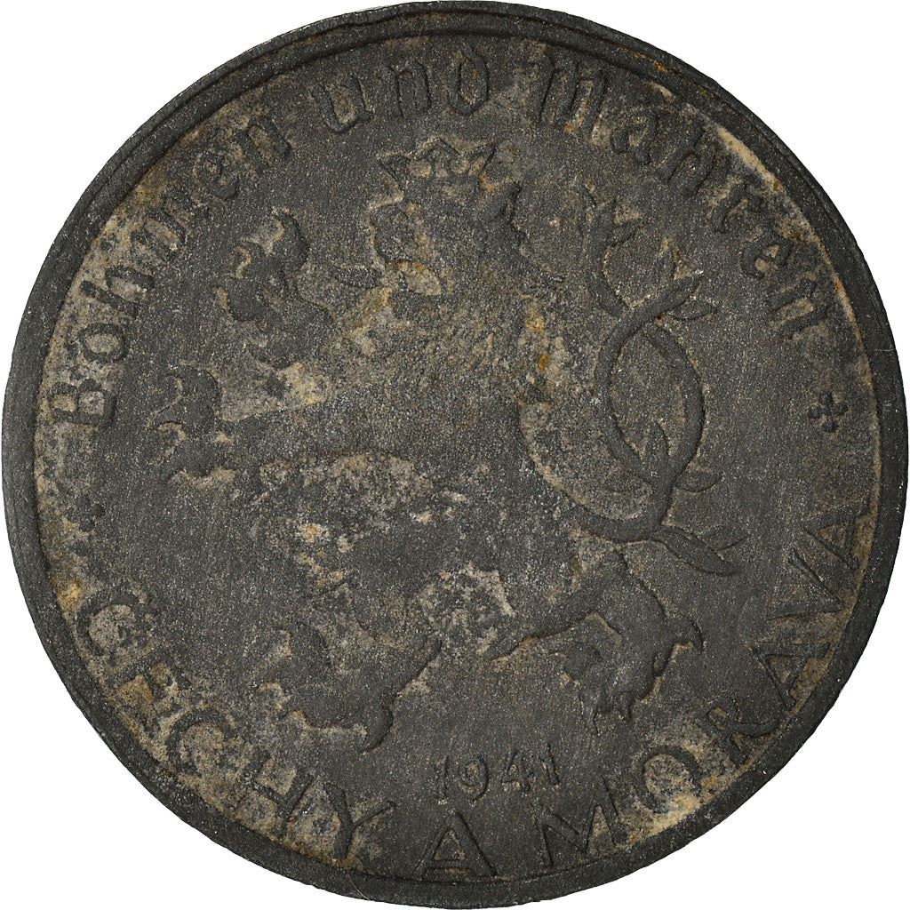 Bohemia and Moravia 10 Haleru Coin | Lion | Charles Bridge | 1940 - 1944