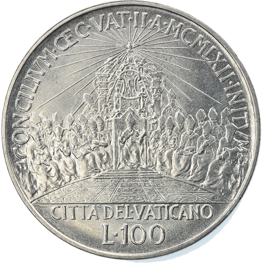 Vatican City | 100 Lire Coin | Second Vatican Council | Km:73 | 1962