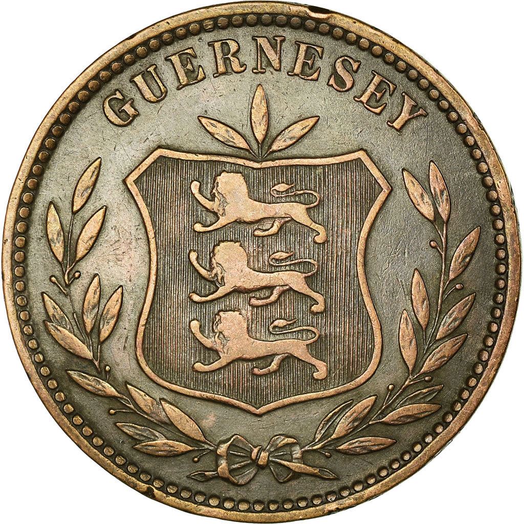 Guernsey 8 Doubles Coin | KM7 | 1864 - 1911