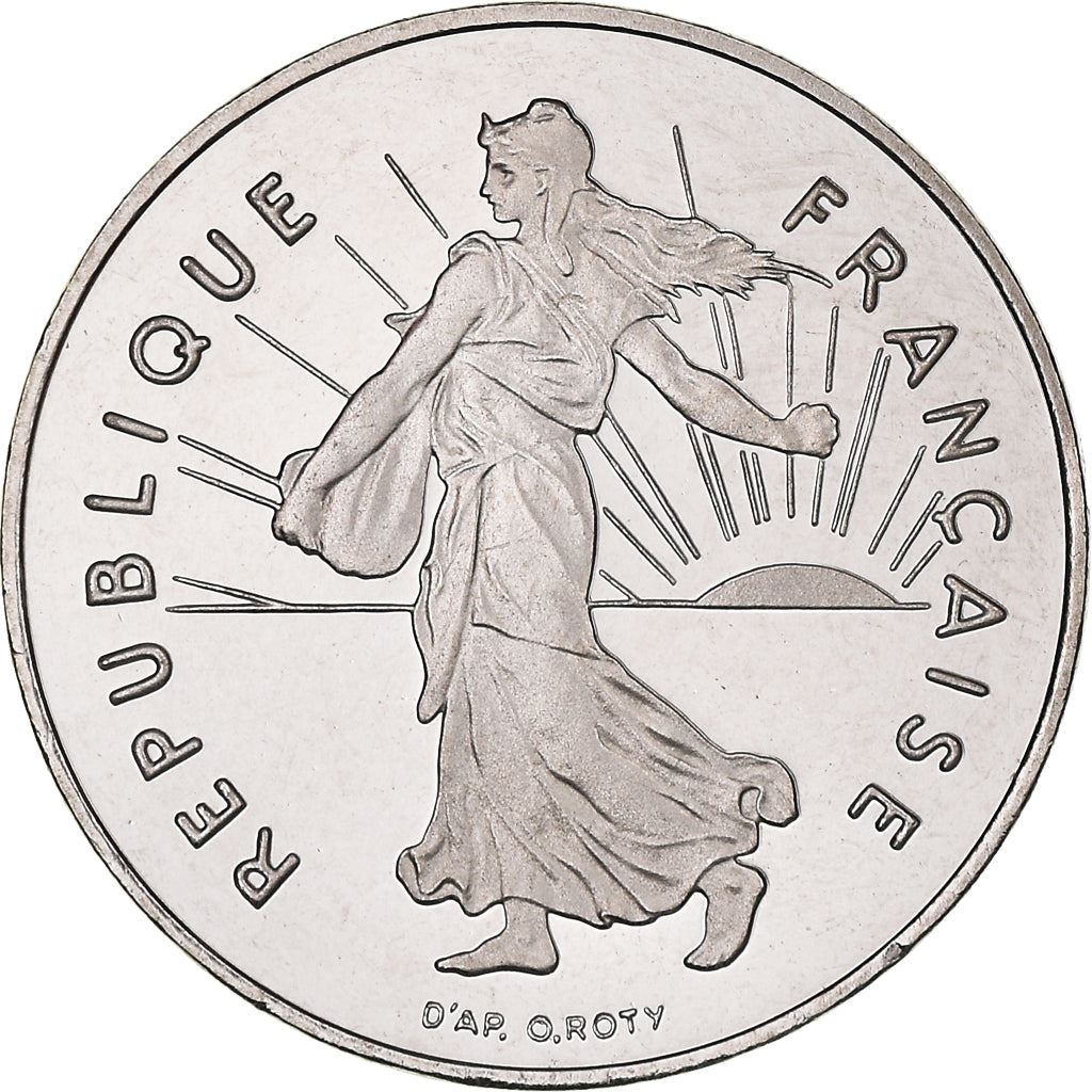 French 1 Franc Coin | Signature D'AP. O.ROTY | proof | KM925.2 | France | 1991 - 2001