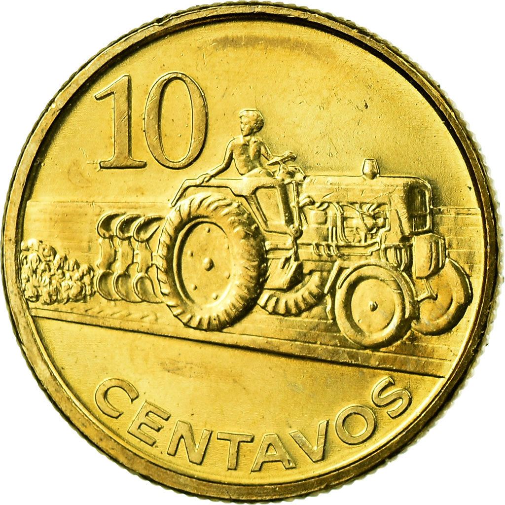 Mozambique | 10 Centavos Coin | Farmer | Tractor | Km:134 | 2006