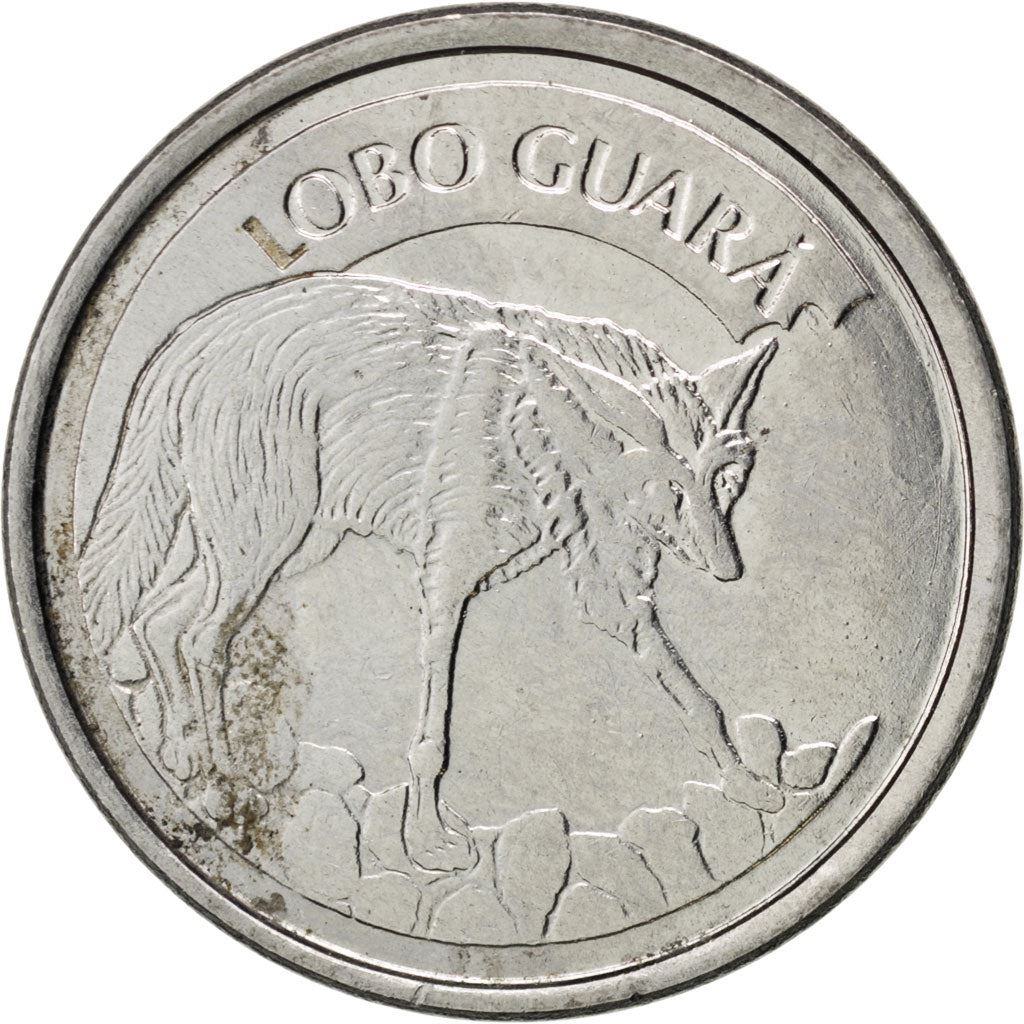 Brazil | 100 Cruzeiros Reais Coin | Maned wolf | Km:630 | 1993 - 1994
