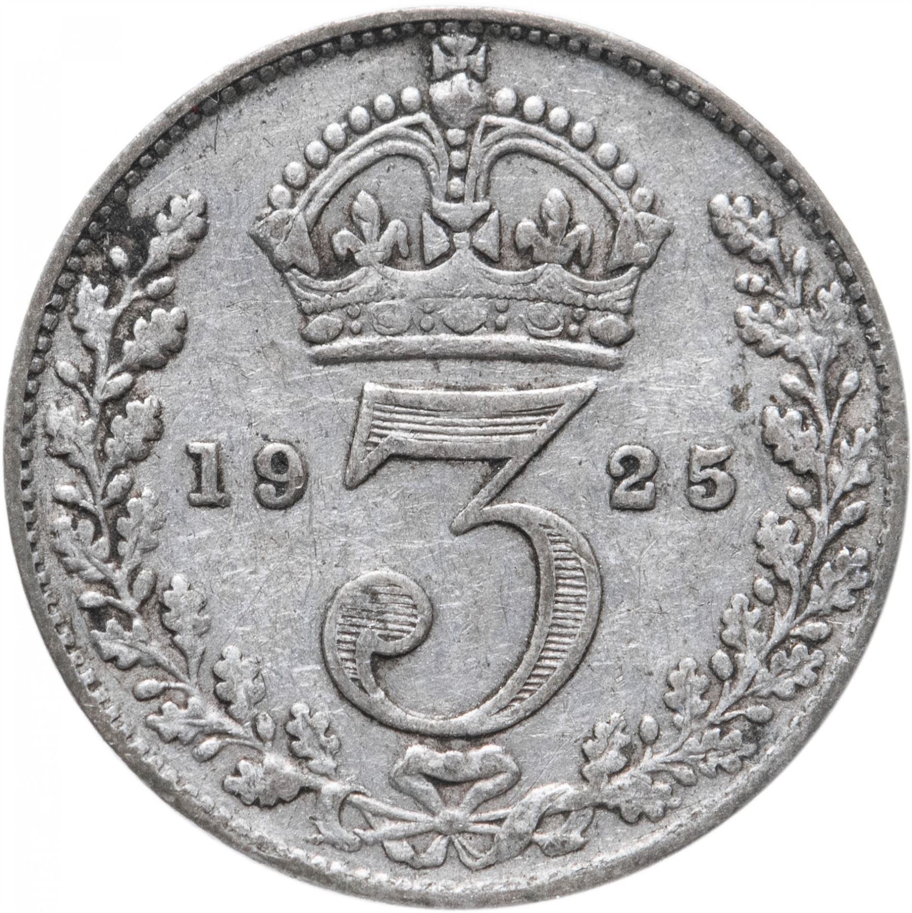 United Kingdom | 3 Pence Coin | George V | KM:813a | 1920 - 1927