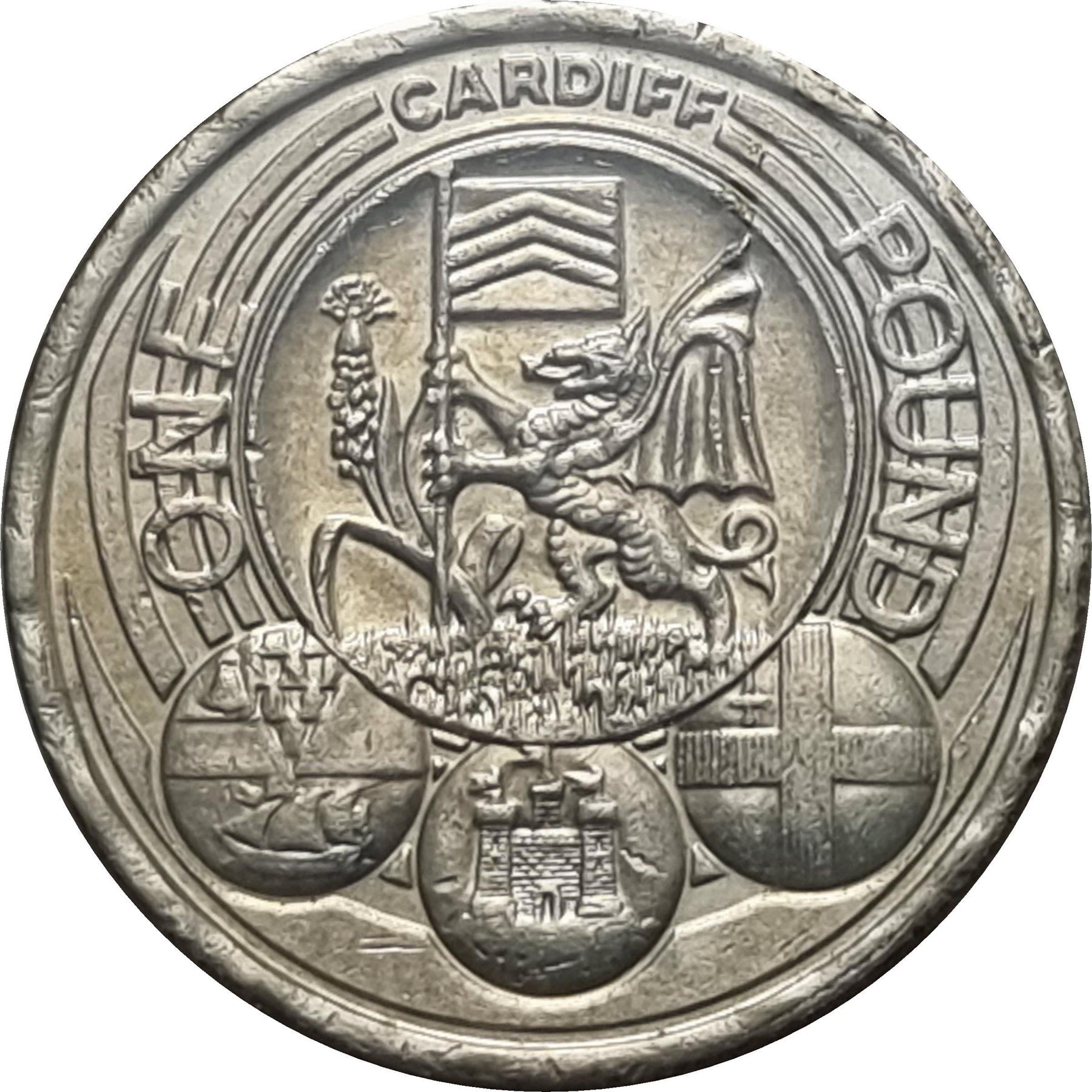 United Kingdom | 1 Pound Coin | Cardiff | KM:1198 | 2011