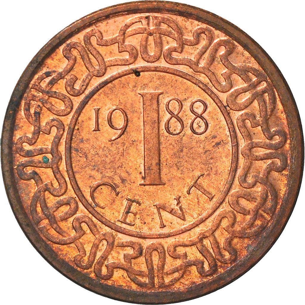 Suriname | 1 Cent Coin | Wreath | Km:11B | 1987 - 2021