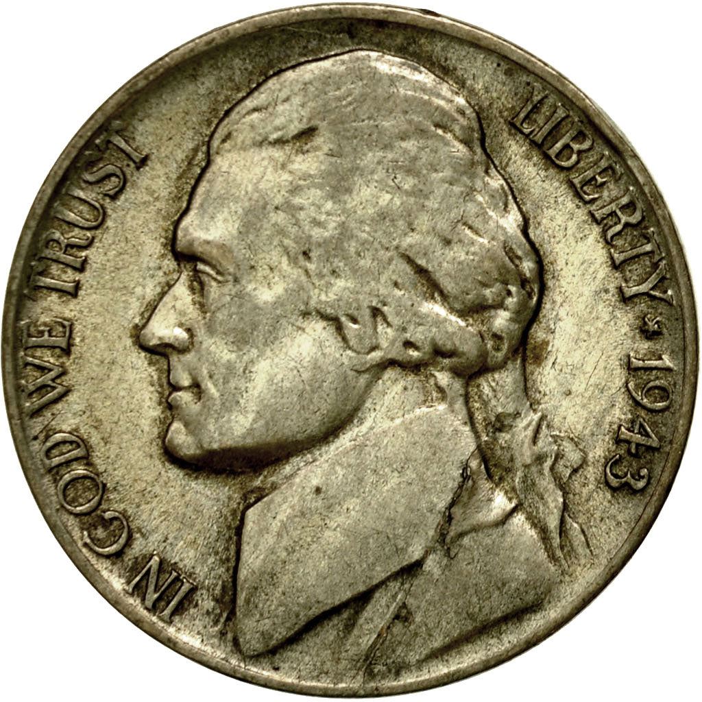 USA | 5 cent mynt | Thomas Jefferson | Monticello | KM192a | 1942 - 1945