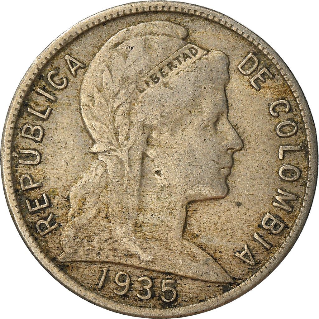 Colombia 5 Centavos Coin | Liberty | Wreath Coin | 1918 - 1950