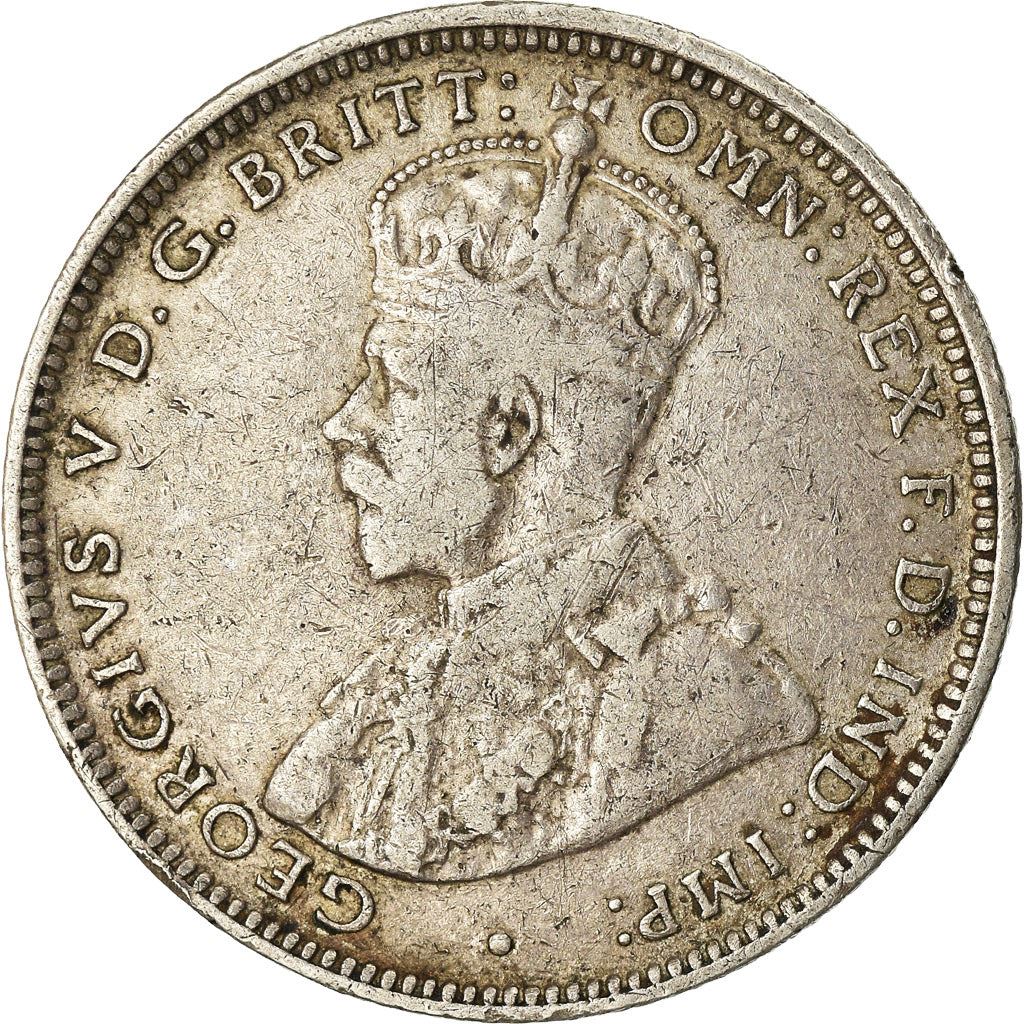 British West Africa | 1 Shilling Coin | Palm Tree | George V | Km:12 | 1913 - 1920